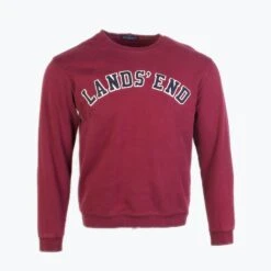 Vintage 'Lands' End' Graphic Sweatshirt - Red
