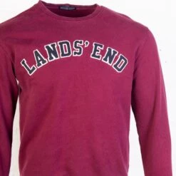 Vintage 'Lands' End' Graphic Sweatshirt - Red -Carhartt || Harley Davidson Shop IMG 3851