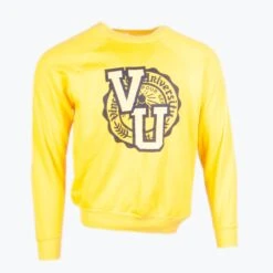 Vintage 'VU' Graphic Sweatshirt - Yellow