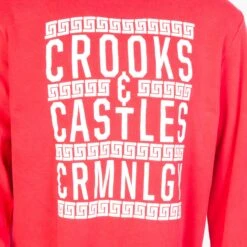 Vintage 'Crooks And Castles' Graphic Sweatshirt - Red -Carhartt || Harley Davidson Shop IMG 4777