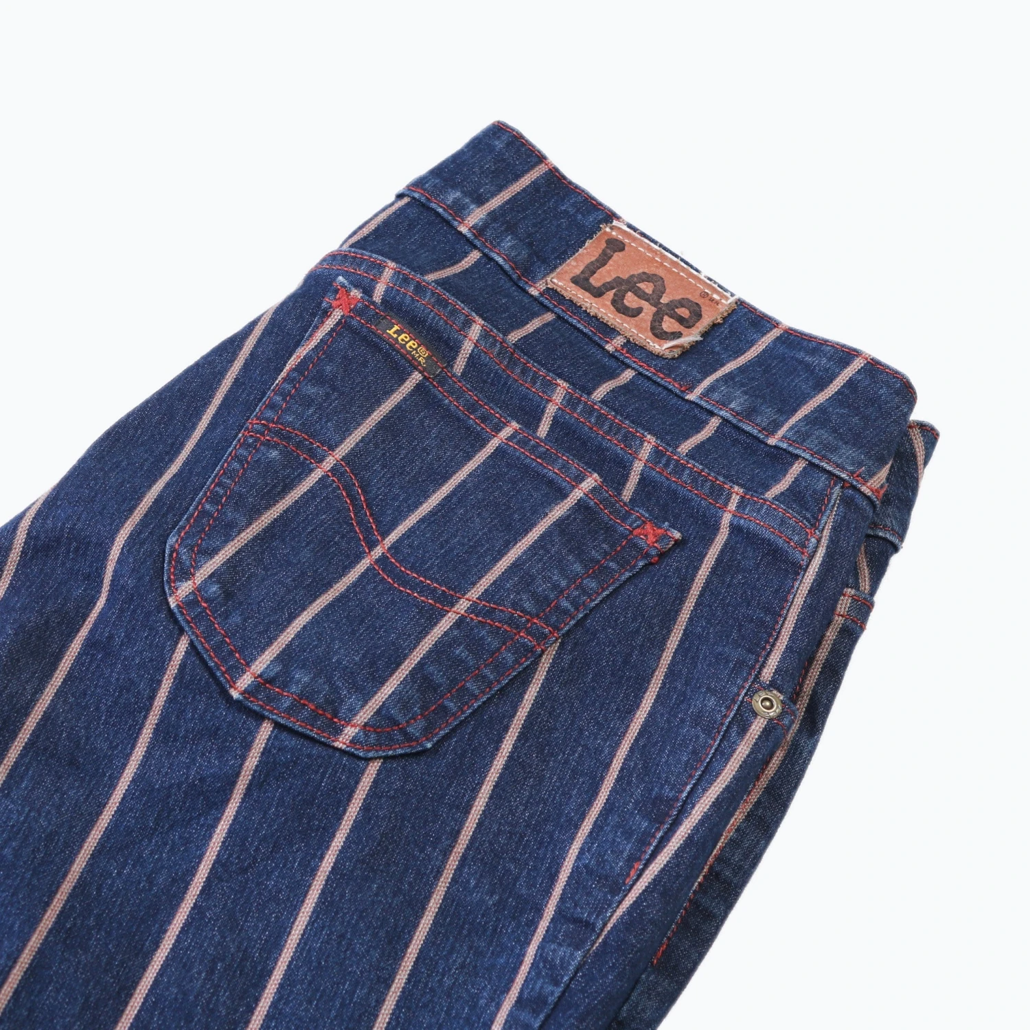Vintage Lee Striped Flares - Denim - 30/31 5 Vintage Lee Striped Flares - Denim - 30/31 - Image 3