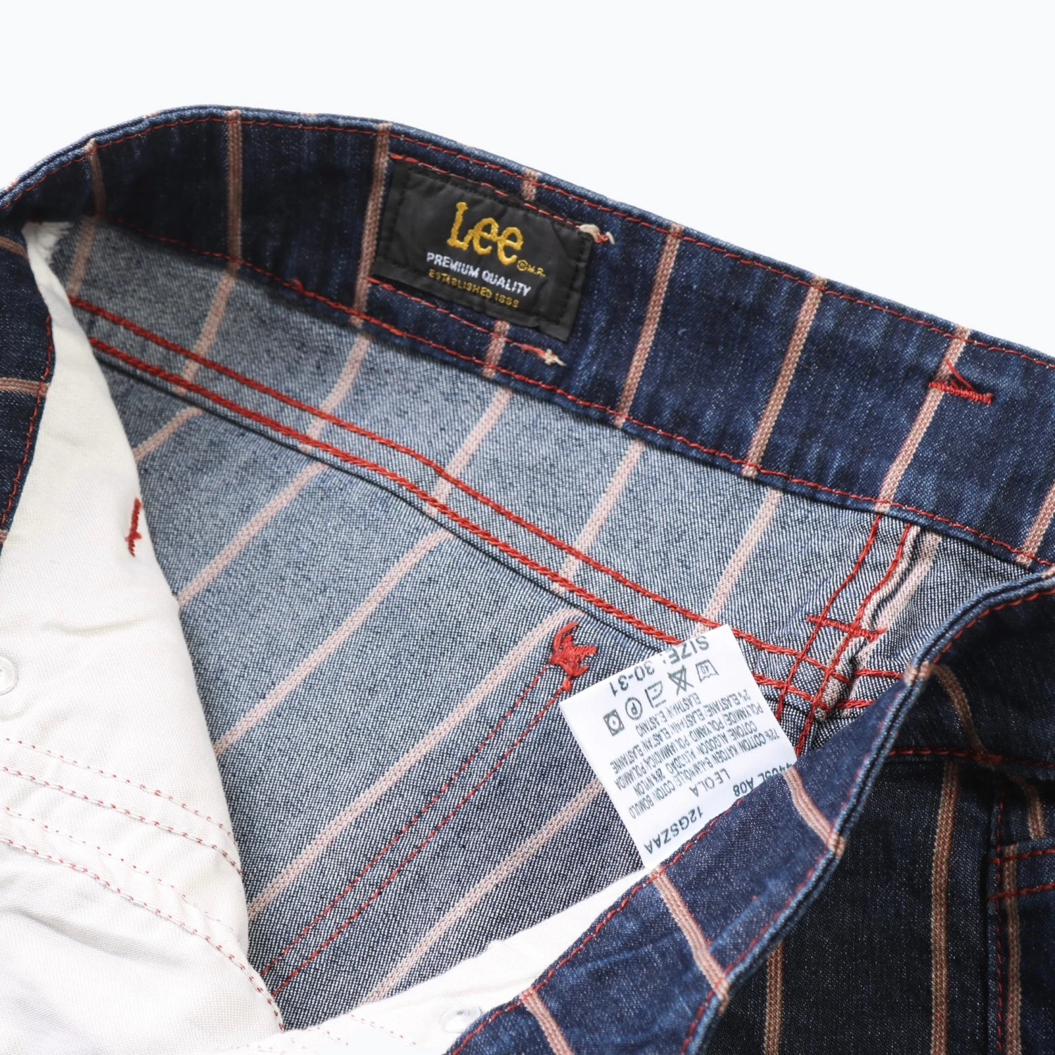 Vintage Lee Striped Flares - Denim - 30/31 6 Vintage Lee Striped Flares - Denim - 30/31 - Image 4