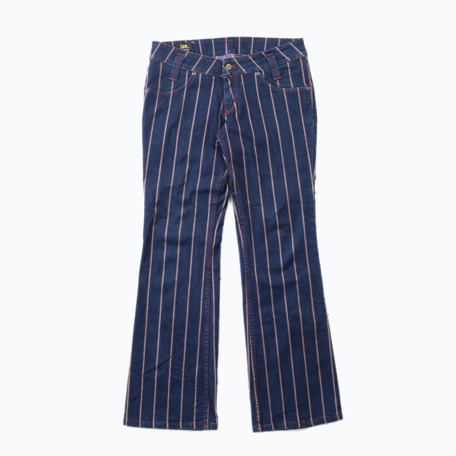Vintage Lee Striped Flares - Denim - 30/31 4 Vintage Lee Striped Flares - Denim - 30/31 - Image 2