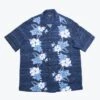 'Blue Flowers' Hawaiian Shirt -Carhartt || Harley Davidson Shop SHOP 813 cut